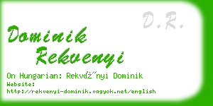 dominik rekvenyi business card